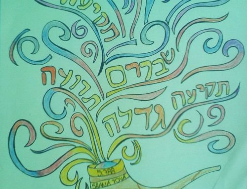 Students’ drawings to commemorate the Jewish New Year, Rosh Hashanah