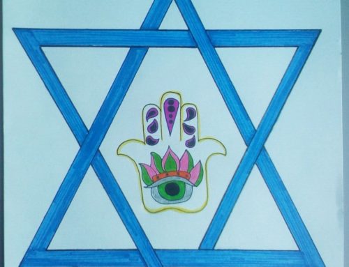 Students’ drawings to commemorate the Jewish New Year, Rosh Hashanah